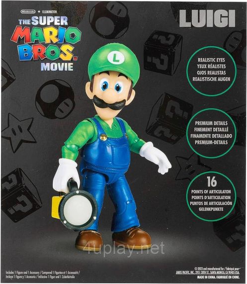 Коллекционная фигурка Луиджи 13см Братья Супер Марио в кино Оригинал The Super Mario Bros Movie Luigi | Зображення 5
