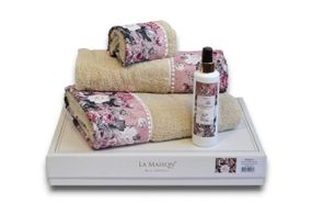 Подарочный набор полотенец La Maison, 3 шт. с ароматом Nora Bej