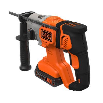 Перфоратор Black&amp;Decker SDS-Plus,18 В, 2Ah, 1.2 Дж, 3 режима, сумка, 2.2 кг (BCD900D1S) | Зображення 9