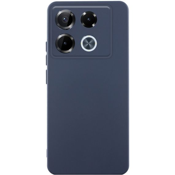 Чехол TPU GETMAN Liquid Silk Full Camera для Infinix Note 40 Pro 4G Синий / Midnight Blue