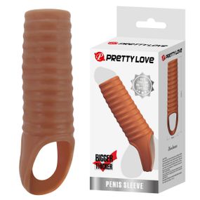 Стимулирующая насадка на пенис PRETTY LOVE Hartman ребристая, 11.2 х 2.4 см Sex Aura