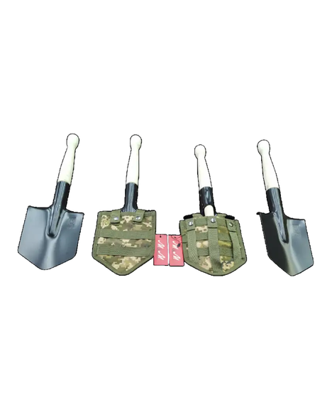 Саперна лопата М&М МСЛ50 Чорна в чохлі з MOLLE Піксель (213223) | Зображення 2