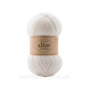 Шкарпеткова пряжа Alize Wooltime, білий 55
