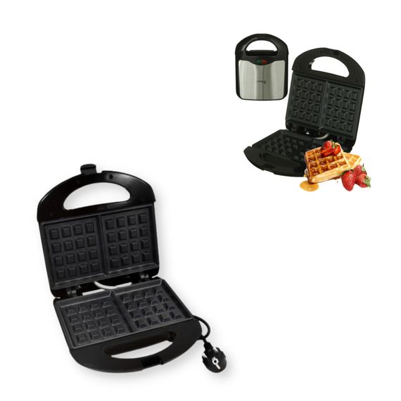 Вафельниця Domotec MS 7705 антипригарна 1000 Вт чорний/нержавіюча сталь (MS 7705_2337)