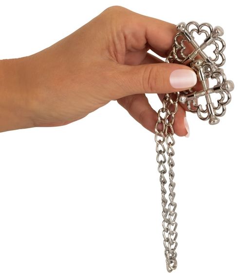 Затискачі для сосків Bad Kitty Nipple Jewellery Сріблясті One Size | Зображення 4