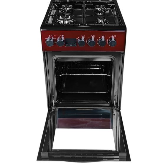 Плита газоэлектрическая Grunhelm FG5612BU Бургунди | Зображення 4