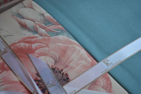 Постільна білизна First Choice Ranforce 200 х 220 см Benedic Aqua | Зображення 3