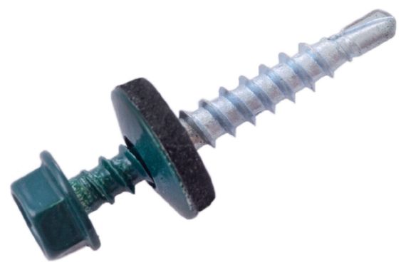 Саморез кровельный Apro - 4,8 x 35 мм RAL 6005 (50 шт.) (SDS48356005)