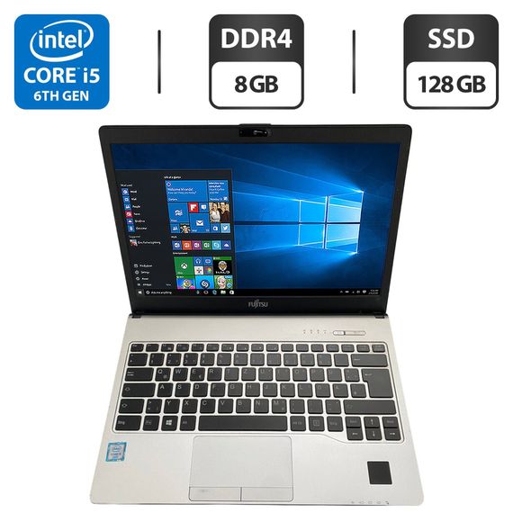 Ультрабук Б-класс Fujitsu LifeBook S936 / 13.3" (1920x1080) IPS / Intel Core i5-6200U (2 (4) ядра по 2.3 - 2.8 GHz) / 8 GB DDR4 / 128 GB SSD / Intel HD Graphics 520 / WebCam б/у