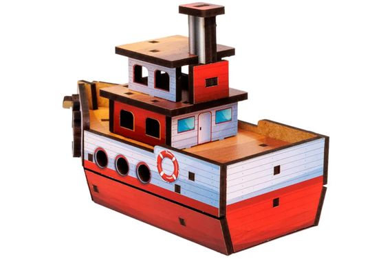 Конструктор дерев'яний Puz-00962 "Turbo Ship" в кульку PuzzleOK | Зображення 4