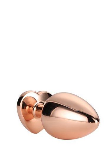 Dt21789 анальна пробка з серцем GLEAMING LOVE ROSE GOLD PLUG SMALL Sex Aura | Зображення 2