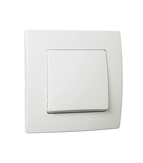 Выключатель врезной Makel, одноклавишный (1-кл)