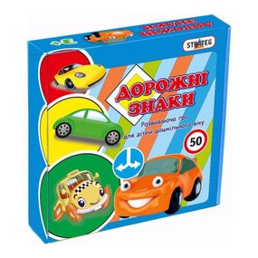 Обучающие карточки-пазлы "Дорожные знаки" 00316, 40 элементов