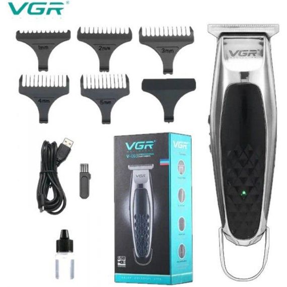 Бездротова акумуляторна машинка для стрижки триммер VGR V-093 з насадками