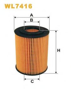 Фільтр масляний двигуна MERCEDES WL7416OE6771 (вир-во WIX-FILTERS) WIX FILTERS WL7416 на CHRYSLER 300 C седан (LX)