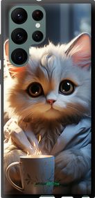 Чохол на Samsung Galaxy S22 Ultra Білий кіт "5646b-2500-2448"