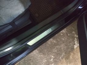 Накладки на пороги Flexill (4шт, нерж) Exclusive для Opel Vectra C 2002-2008 років