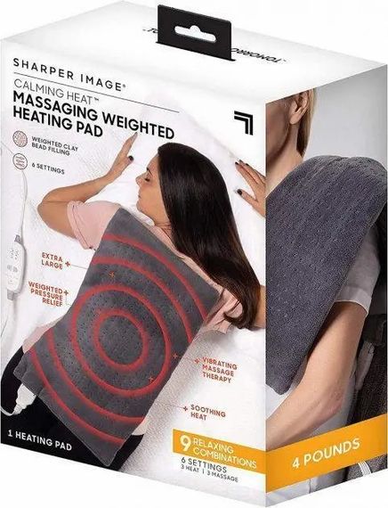 Зігрівальна електрична масажна підстилка – грілка MASSAGING WEIGHTED HEATING PAD від болю в спині | Зображення 5