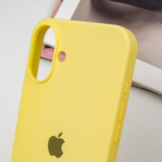 Чохол Silicone Case Full Protective (AA) для Apple iPhone 16 (6.1") Жовтий / Yellow | Зображення 5