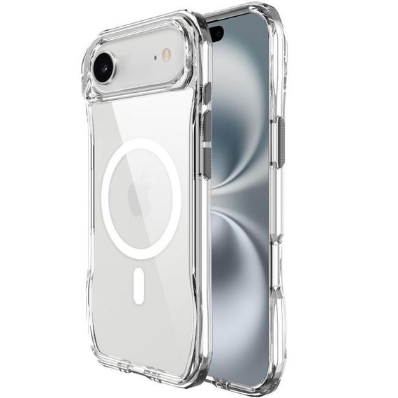 Чехол TPU Space Octagon with MagSafe для Apple iPhone 17 Air (6.5") Clear | Зображення 1