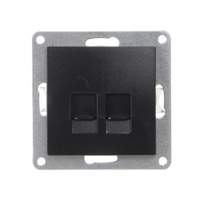 Розетка черная NB-1TF+1PC bk