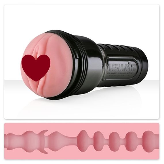 Мастурбатор вагіну в колбі Fleshlight Pink Lady Mini-Lotus, з рельєфом, кібершкіра, бежевий Sex Aura