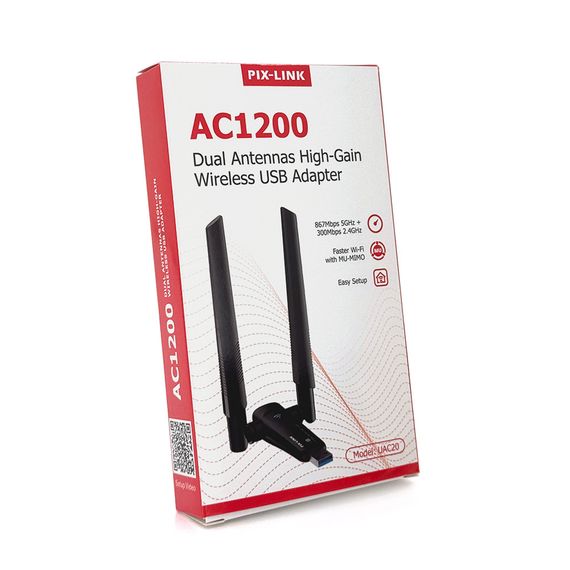 Бездротовий мережний адаптер Wi-Fi-USB LV-UAC21, AC600, з подвійною антеною, 802.11 a/с, 600MB, Box | Зображення 4