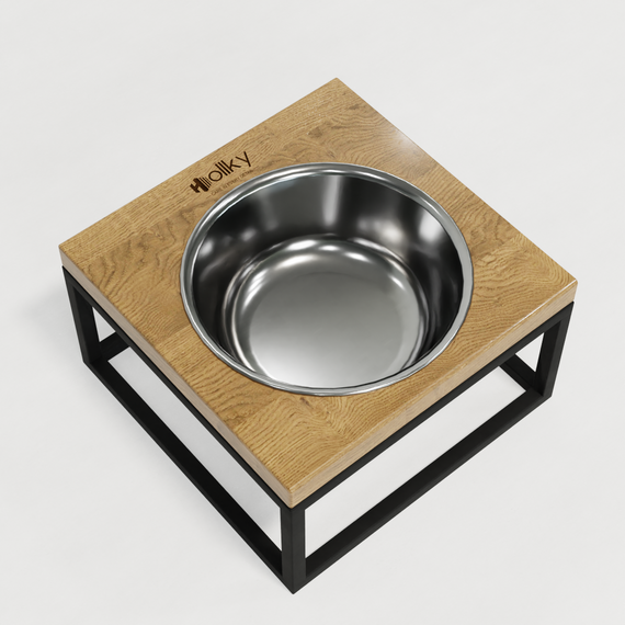 Миска на підставці для котів і середніх собак Hollky Base Solo M (1 × 0,8 л) Solo M-212110-BLNT | Зображення 6