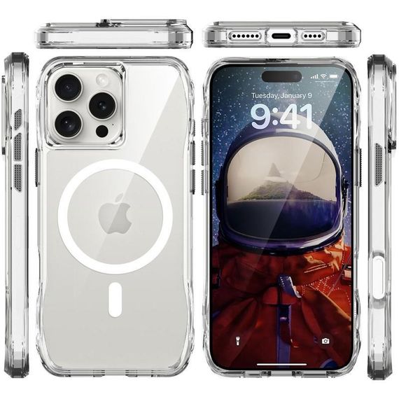 Чохол TPU Space Octagon with MagSafe для Apple iPhone 16 Pro Max (6.9") Clear | Зображення 2