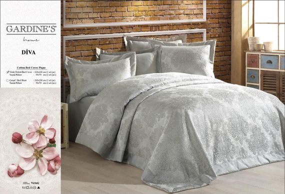 Покривало Gardines Diva 240х260 см. сіре