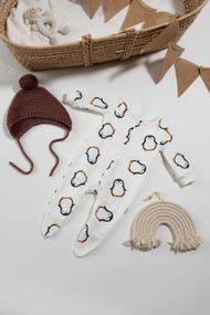 Чоловічок з начосом, 100% бавовна, принт Пінгвін 62