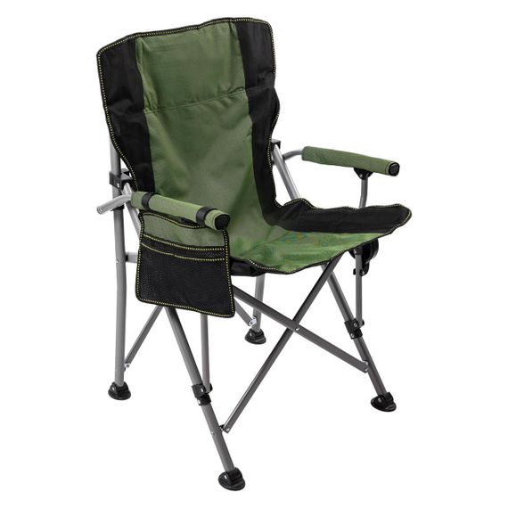 Крісло для риболовлі розкладне туристичне 60х57х92 см складне крісло для кемпінгу на природу Зелене | Зображення 3