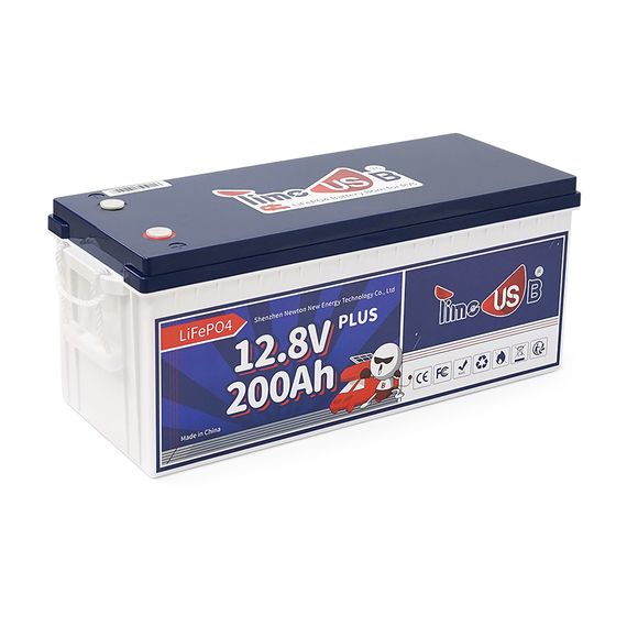 Акумуляторна батарея LiFePO4 Timeusb 12.8V 200Ah Plus, 2560Wh, BMS 200A, 532*207*216мм
