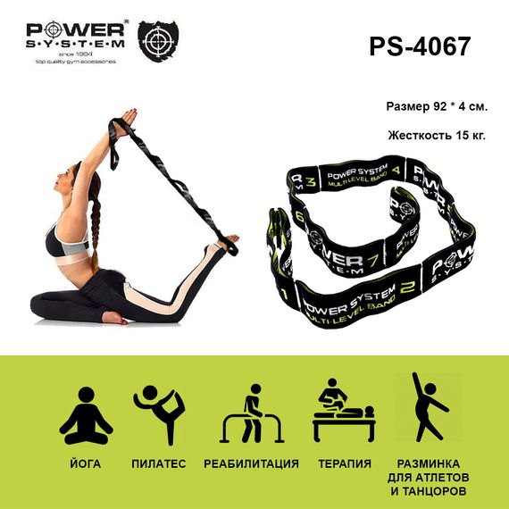Еспандер з петлями для розтяжки Power System PS-4067 Multilevel Elastic Band | Зображення 2