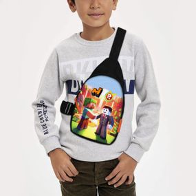 Сумка через плече дитяча Minecraft Кріпер 29х17 см сумка слінг для хлопчика (02095)