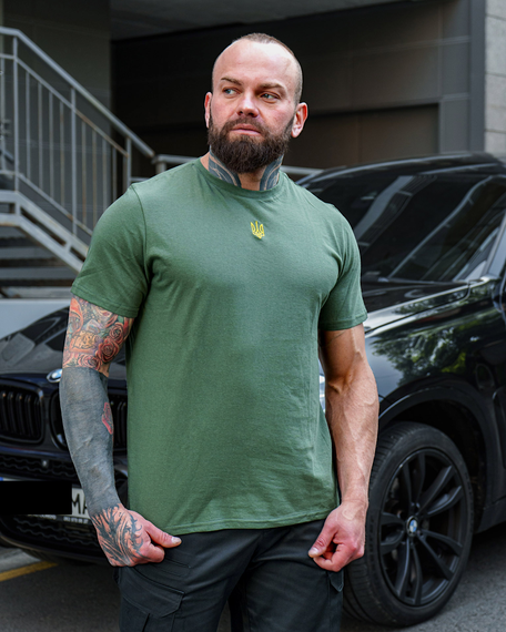 Футболка тризуб хаки S XL | Зображення 1