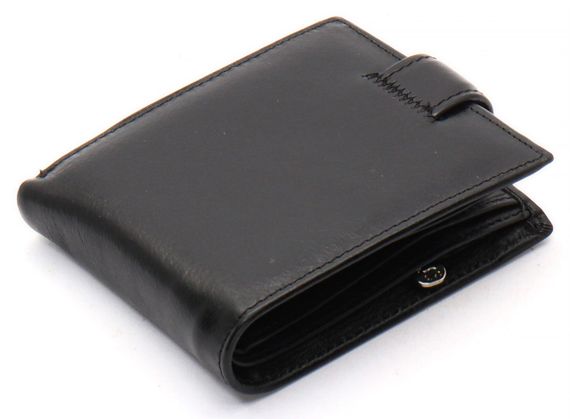 Черное кожаное мужское портмоне с зажимом для денег Marco Coverna MC-2006H-1 | Зображення 3