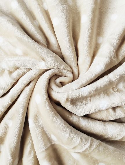 Плед хутряний з помпонами Бежевий Кулі Love You 200 x 220 см | Зображення 2