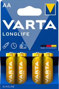 Батарейка VARTA LONGLIFE AA BLI 4 ШТ