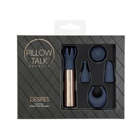 Вібромасажер Pillow Talk Secrets Desires 6-Piece Mini Massager Set — Navy Sex Aura