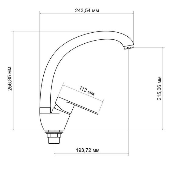 Смеситель для кухни Lidz Tani 008F (k40) LDTAN008FCRM44971 Chrome | Зображення 1
