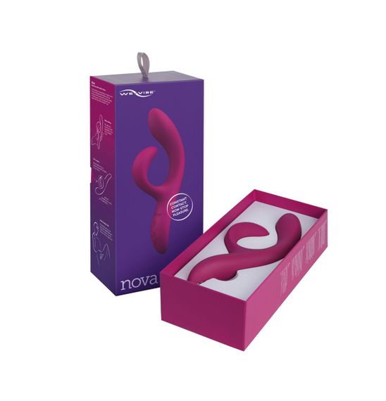 Смарт вибратор-кролик We-Vibe Nova Fuchsia, эргономичный, регулируемый угол наклона ствола Sex Aura | Зображення 6