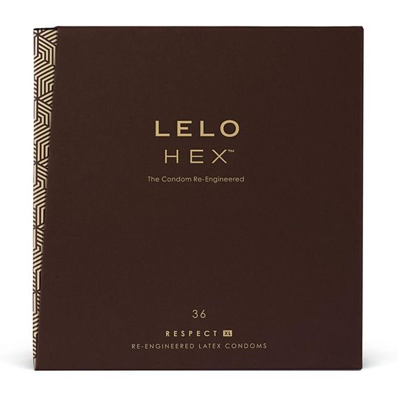 Презервативы LELO HEX Condoms Respect XL 36 Pack, тонкие и суперпрочные, увеличенный размер Sex Aura