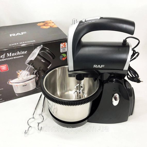 Міксер для приготування тортів і кремів RAF R.6662 1000 Вт 3 л, Зручний міксер для кухні OU-69 | Зображення 2