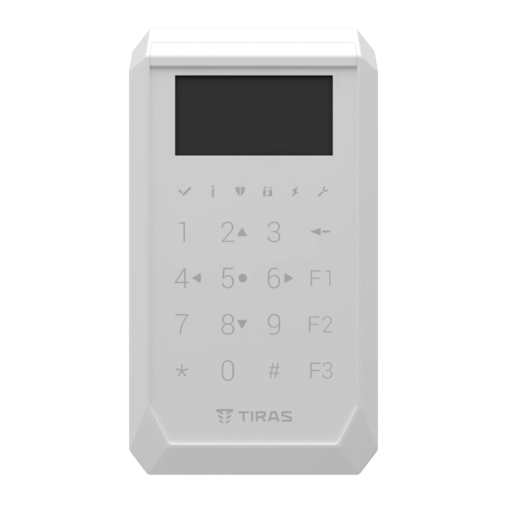 Tiras K-PAD OLED (white) Сенсорна OLED клавіатура Тірас - Управління охороною | Зображення 2