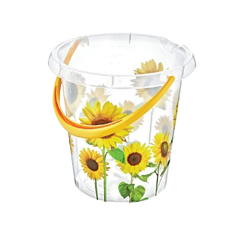 Відро 12л б/кришки пластик з декором мікс ELIF | Зображення 1