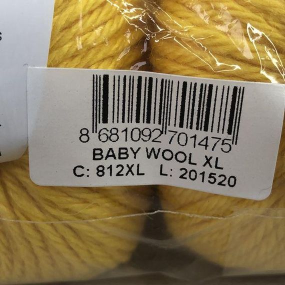 Пряжа Gazzal – Baby Wool XL колір 812 Жовтий | Зображення 2