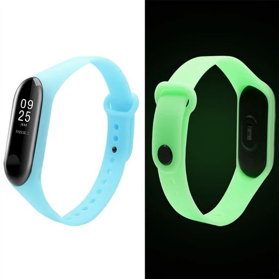 Силіконовий ремінець Neon для Xiaomi Mi Band 5 / 6 Блакитний | Зображення 2
