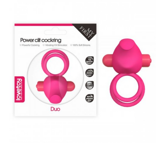 Ерекційне віброкольцо Power Clit Cockring, Pink Sex Aura | Зображення 5
