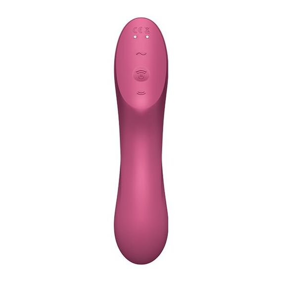 Вакуумний стимулятор із вібрацією Satisfyer Curvy Trinity 3 Red | Зображення 3